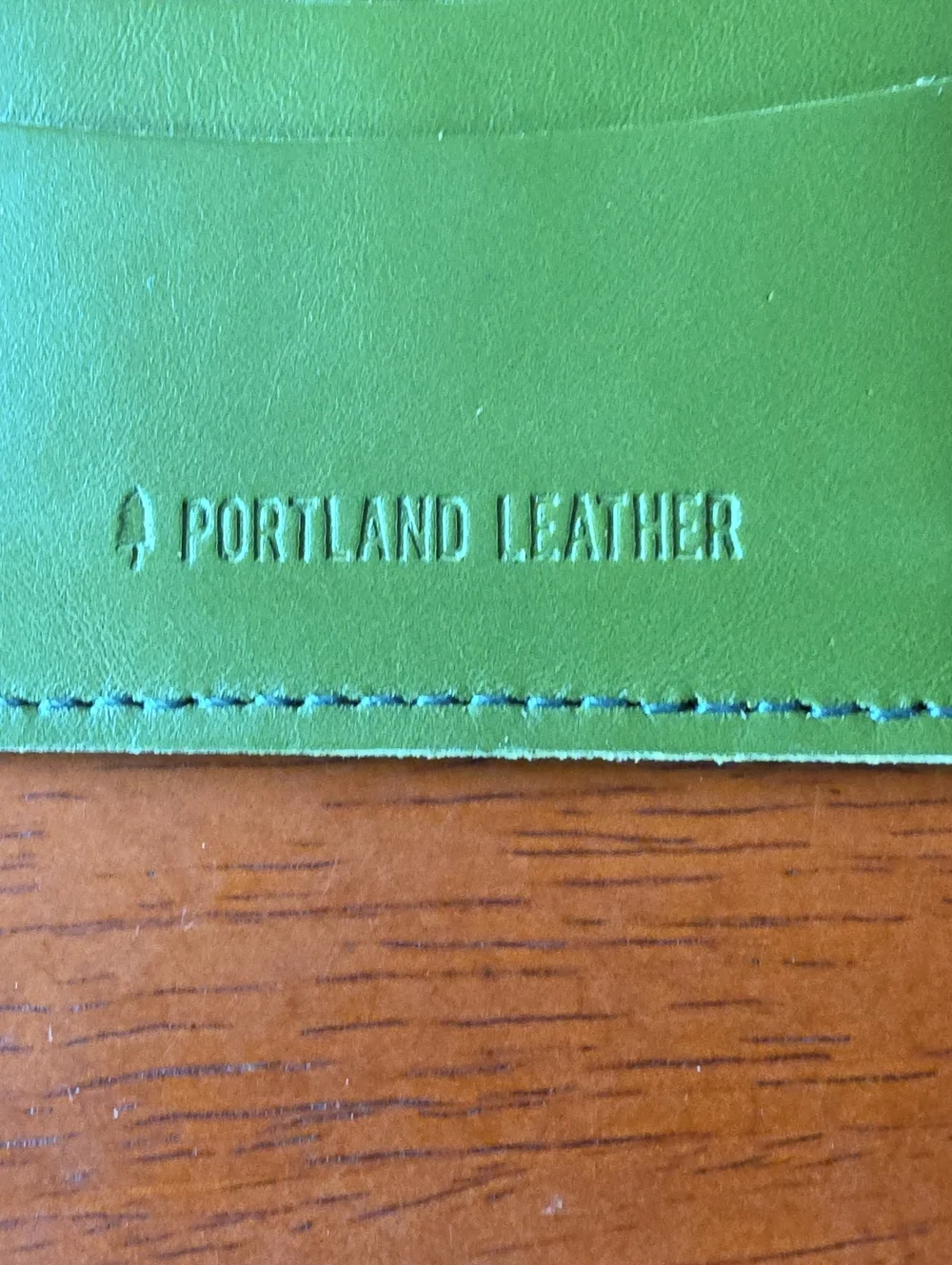 Portland Leather Goods Card Holder - Green Apple